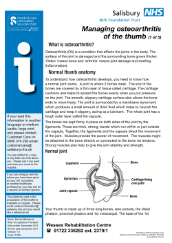 Managing osteoarthritis of the thumb (1 of 5)