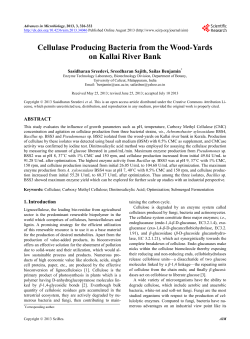 Cellulase Producing Bacteria from the Wood