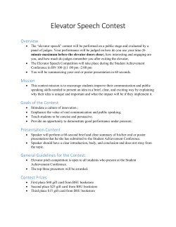 Elevator Speech Contest - Bemidji State University