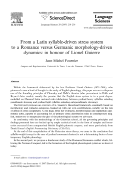 From a Latin syllable-driven stress system to a Romance versus