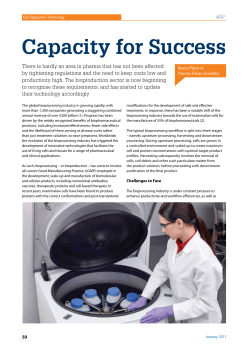 Capacity for Success - Thermo Fisher Scientific