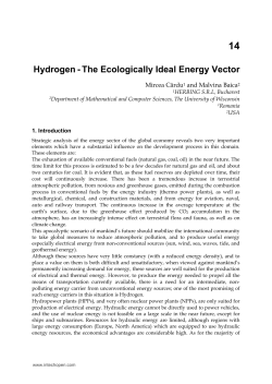 Hydrogen - The Ecologically Ideal Energy Vector