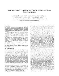 The Semantics of Power and ARM Multiprocessor Machine
