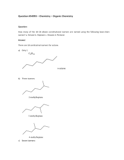 Question #54993 &ndash; Chemistry &ndash; Organic