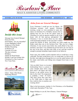 Roselani Place Newsletter