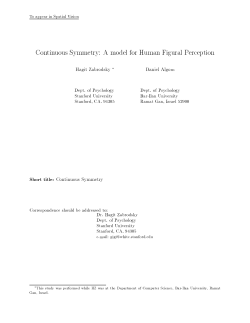 Continuous Symmetry: A model for Human Figural Perception