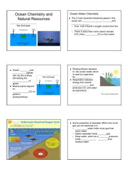 Ocean Chemistry and Resources Notes