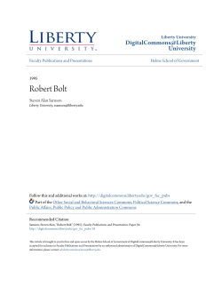 Robert Bolt - Digital Commons @ Liberty University