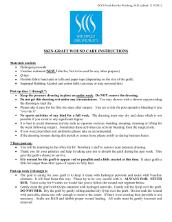 Skingraft care - Noah K. Weisberg MD