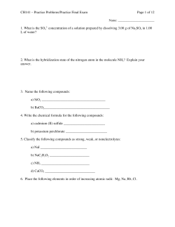Practice Final Exam Problems