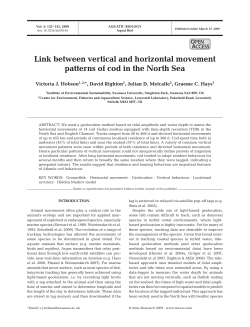 Link between vertical and horizontal movement patterns of cod in