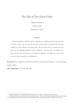 The Tale of Two Great Crises - Financial Distortions and