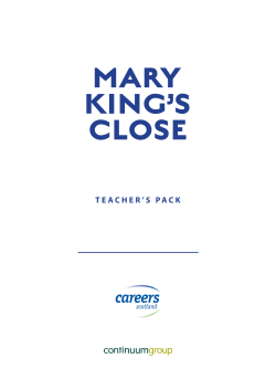 teacher`s pack - Real Mary Kings Close