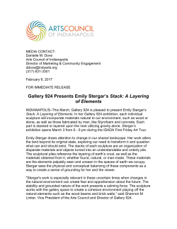 Gallery 924 Presents Emily Stergar`s Stack: A Layering of Elements