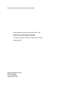 Not to be quoted without prior reference to the authors Fisheries