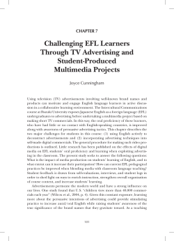 Challenging EFL Learners Through TV Advertising and Student