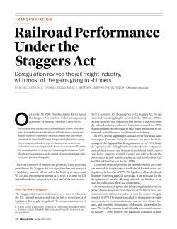 Railroad Performance Under the Staggers Act