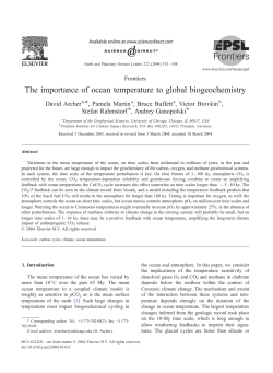 The importance of ocean temperature to global
