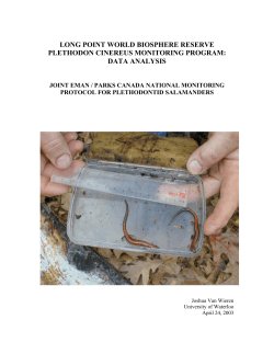 data analysis - Long Point Biosphere