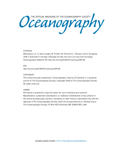 Publisher - The Oceanography Society