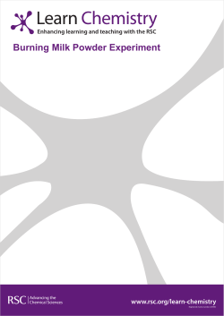Burning Milk Powder Experiment