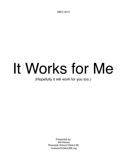 It Works for Me