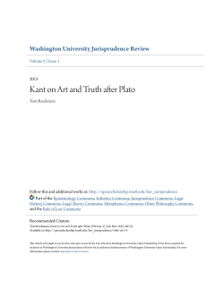 Kant on Art and Truth after Plato