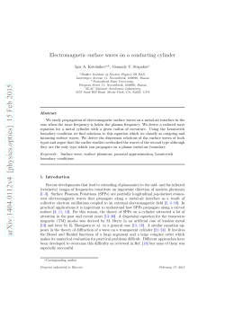 Electromagnetic surface waves on a conducting