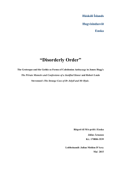 Disorderly Order