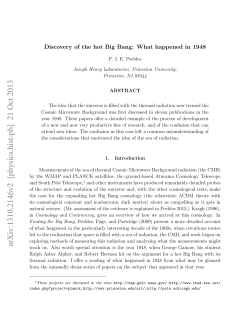 Discovery of the Hot Big Bang: What happened in 1948