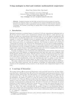 Using analogies to find and evaluate