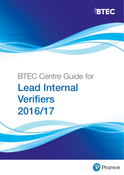 BTEC Lead Internal Verifers 2016/17 (PDF - Edexcel