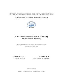 Non-local correlation in Density Functional Theory