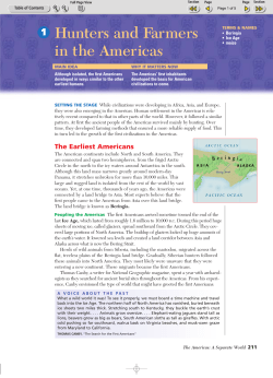 Hunters and Farmers in the Americas