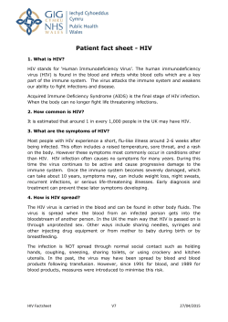 HIV - Health in Wales