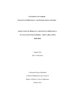 Application Of Morality And Justice In Diplomacy