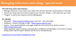 Mendeley for reference management