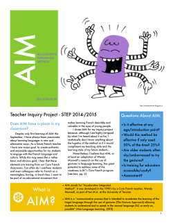 AIM Inquiry Project