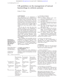 UK guidelines on the management of variceal haemorrhage in
