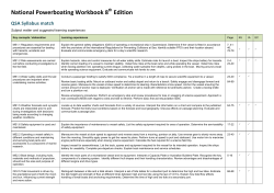 Boating Workbook QSA Syllabus Match