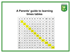 the parent`s guide to times tables