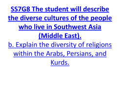 SS7G8 The student will describe the diverse cultures of the people