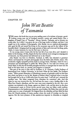 John Watt Beattie - University of Tasmania