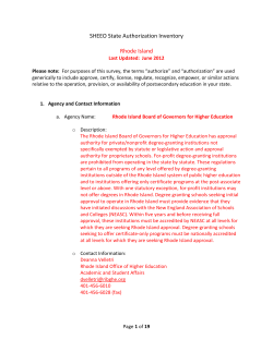 Rhode Island Board of Governors for Higher Education