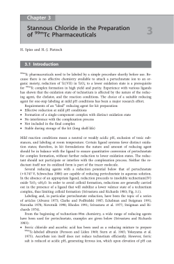 Stannous Chloride in the Preparation of 99mTc Pharmaceuticals