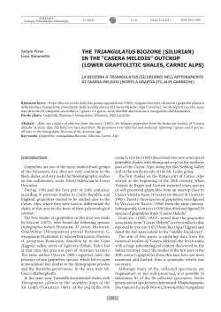 THE TRIANGULATUS bIOZONE (SILURIAN) IN THE “CASERA