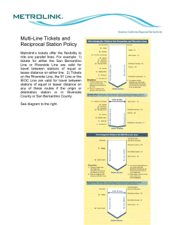 Multi-Line Tickets and Reciprocal Station Policy