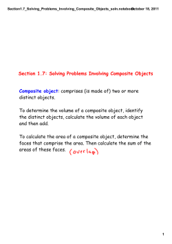 Solving Problems Involving Composite Objects Composite object