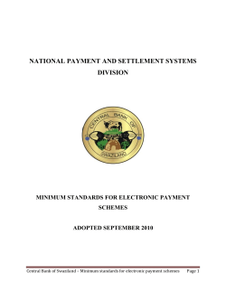 NATIONAL PAYMENT SYSTEMS DIVISION