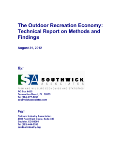The Outdoor Recreation Economy: Technical Report on Methods